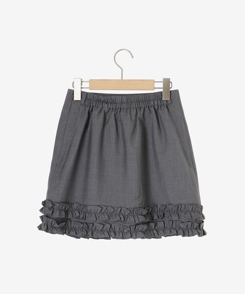 MAJESTIC LEGON（マジェスティックレゴン）の「ホイップフリルスカパン（スカート・レディース・ブラウン/グレー系その他/アイボリー/グレー・MEDIUM）」の5枚目の写真