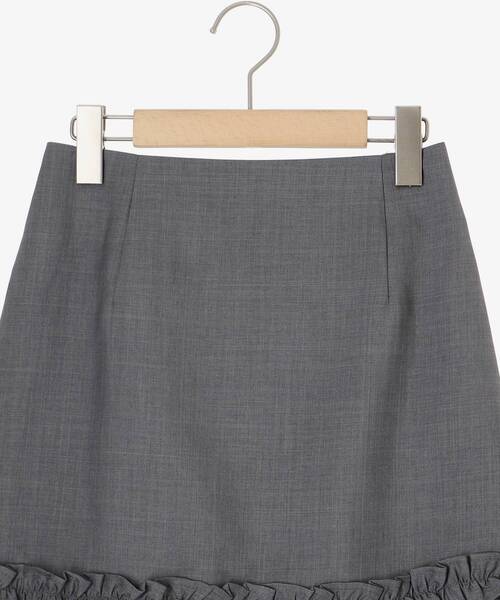 MAJESTIC LEGON（マジェスティックレゴン）の「ホイップフリルスカパン（スカート・レディース・ブラウン/グレー系その他/アイボリー/グレー・MEDIUM）」の6枚目の写真