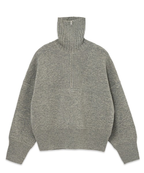 ダブルフェイスハーフジッププルオーバー（ニット/セーター）｜LA