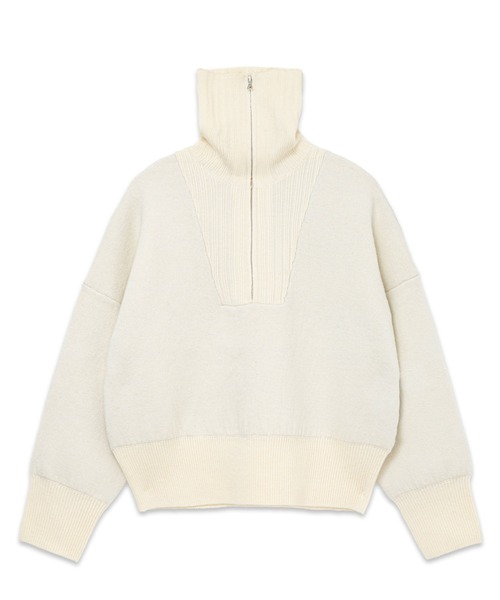 ダブルフェイスハーフジッププルオーバー（ニット/セーター）｜LA