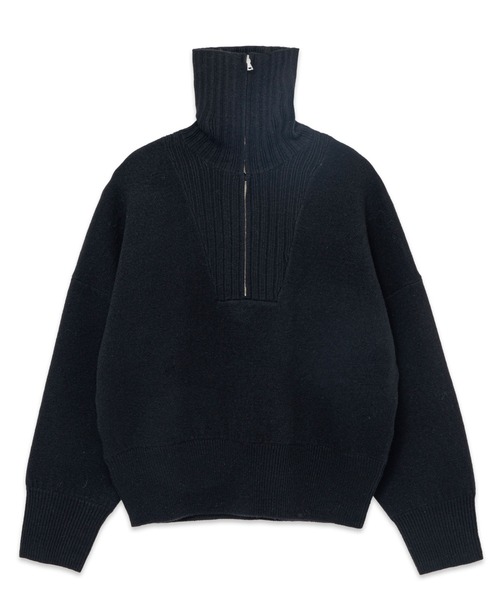 ダブルフェイスハーフジッププルオーバー（ニット/セーター）｜LA
