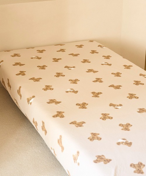 Sleep】ベア柄BOXシーツ（セミダブル）（寝具）｜gelato pique Sleep