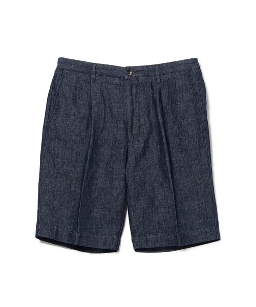 GERMANO(ジェルマーノ)の「【別注】GERMANO / コットンリネン デニム 1プリーツ ショーツ(その他パンツ・メンズ・インディゴブルー・44/46/48/52)」の2枚目の写真