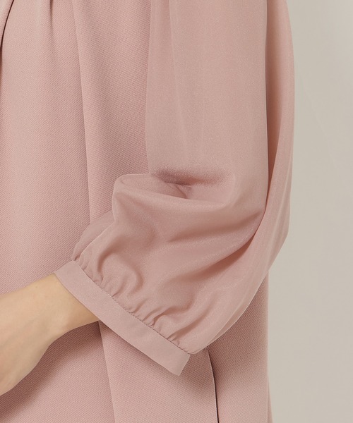 Rose Tiara（ローズティアラ）の「ローズコサージュチュニック（シャツ/ブラウス・レディース・ブラック/オフホワイト/ピンク・46/42/40）」の21枚目の写真