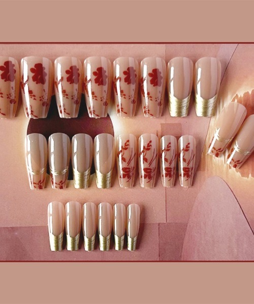 Doux Belle（ドゥーベル）の「簡単にネイルチップ ハンドネイルチップ 花柄（ネイルシール/ネイルチップ・レディース・H/A/F/E/D/C/G/B・FREE）」の22枚目の写真