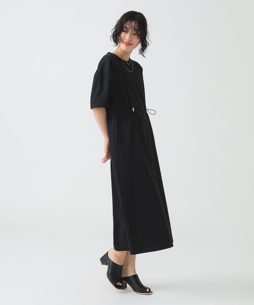 B:MING by BEAMS(ビーミングバイビームス)の「【洗える】ウエスト ドローストリング ワンピース(S~M)(ワンピース・レディース・ブラック/ライトグレー/ブルー・MEDIUM/SMALL)」の18枚目の写真