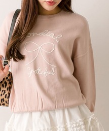 OLIVE des OLIVE | コード刺繍ニット(ニット/セーター)