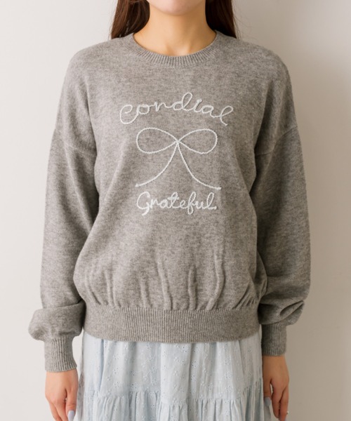 コード刺繍ニット（ニット/セーター）｜OLIVE des OLIVE（オリーブデオリーブ）