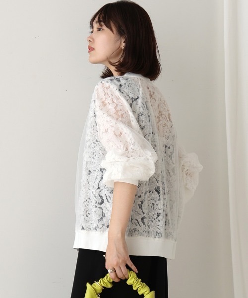 Bou Jeloud（ブージュルード）の「シアーレースブルゾン（シャツ/ブラウス・レディース・ブラック/ホワイト・38）」の21枚目の写真