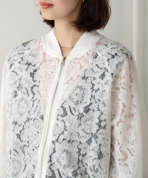 Bou Jeloud（ブージュルード）の「シアーレースブルゾン（シャツ/ブラウス・レディース・ブラック/ホワイト・38）」の17枚目の写真