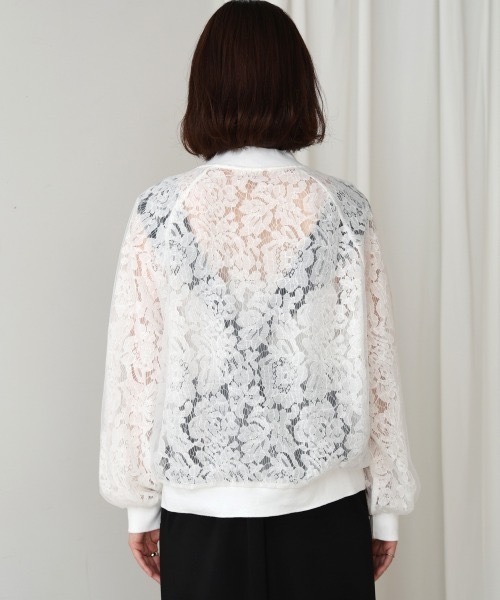 Bou Jeloud（ブージュルード）の「シアーレースブルゾン（シャツ/ブラウス・レディース・ブラック/ホワイト・38）」の14枚目の写真