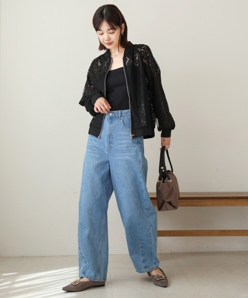 Bou Jeloud（ブージュルード）の「シアーレースブルゾン（シャツ/ブラウス・レディース・ブラック/ホワイト・38）」の11枚目の写真