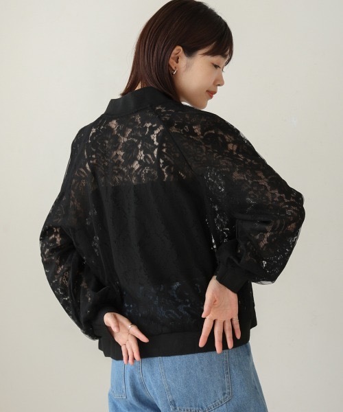 Bou Jeloud（ブージュルード）の「シアーレースブルゾン（シャツ/ブラウス・レディース・ブラック/ホワイト・38）」の6枚目の写真