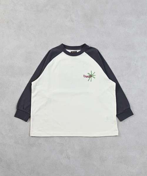 Life Support Products(ライフサポートプロダクツ)の「前後プリントラグランロンT(Tシャツ/カットソー・キッズ・チャコール/モスグリーン/オフホワイト/杢グレー・80/90/95/100/110/120/130/140/150)」の19枚目の写真