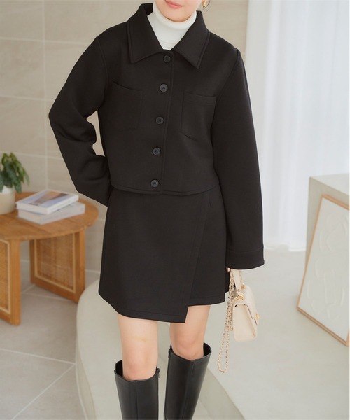 KOBE LETTUCE（コウベレタス）の「ダイバースコート（スカート・レディース・ブラック/チャコール・L/M/S）」の5枚目の写真