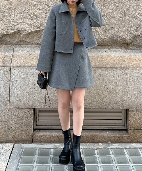 KOBE LETTUCE（コウベレタス）の「ダイバースコート（スカート・レディース・ブラック/チャコール・L/M/S）」の7枚目の写真