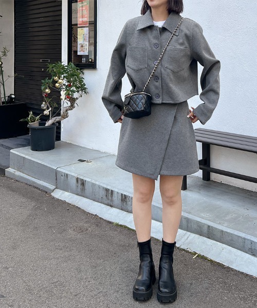 KOBE LETTUCE（コウベレタス）の「ダイバースコート（スカート・レディース・ブラック/チャコール・L/M/S）」の8枚目の写真