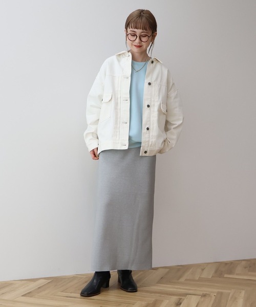 AMERICAN HOLIC（アメリカンホリック）の「オーバーサイズデニムジャケット（デニムジャケット・レディース・インディゴブルー/オフホワイト・L/M）」の5枚目の写真