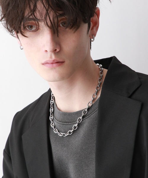 RAGEBLUE（レイジブルー）の「ステンレスデザインショートネックレス（ネックレス・メンズ・ホワイト/その他1・FREE）」の10枚目の写真