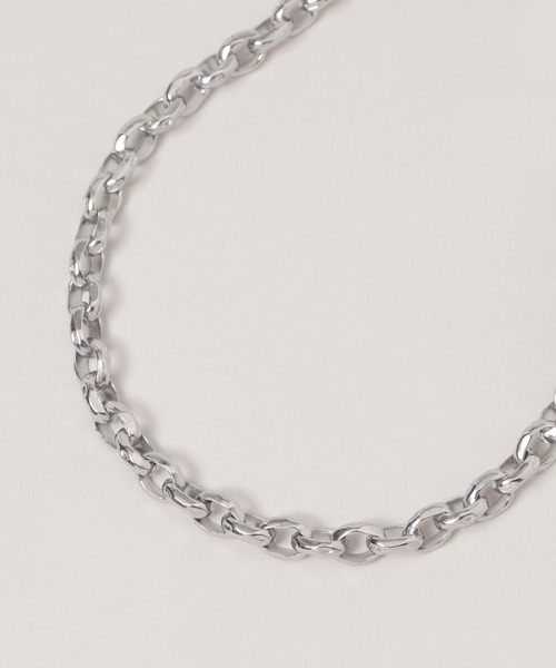 RAGEBLUE（レイジブルー）の「ステンレスデザインショートネックレス（ネックレス・メンズ・ホワイト/その他1・FREE）」の4枚目の写真