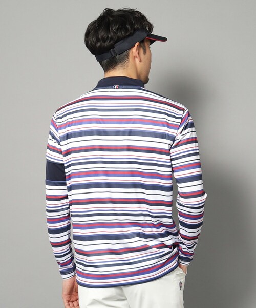 セール】【新レーベル ADABAT NAVY】UVカット/吸水速乾 マルチボーダー