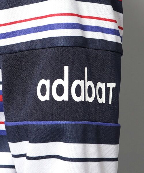 アダバット（adabat）/【新レーベル ADABAT NAVY】UVカット吸水速乾 マルチボーダープルオーバー セール】【新レーベル ADABAT NAVY】UVカット/吸水速乾 マルチボーダー