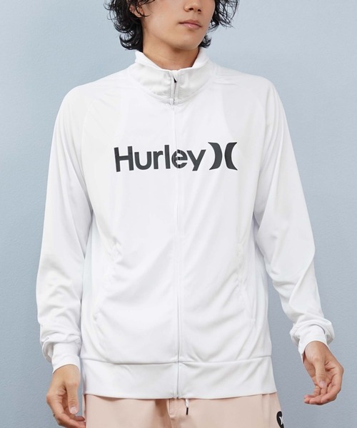 Hurley (ハーレー)の「Hurley/ハーレー 長袖ジップ UVケアラッシュガード MSRG251012(ラッシュガード・メンズ・チャコールグレー/ブラック/ホワイト・L/M/S)」の2枚目の写真