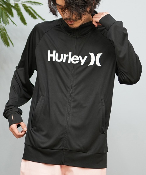 Hurley (ハーレー)の「Hurley/ハーレー 長袖ジップ UVケアラッシュガード MSRG251012(ラッシュガード・メンズ・チャコールグレー/ブラック/ホワイト・L/M/S)」の1枚目の写真