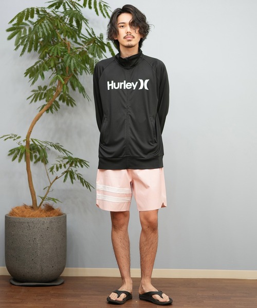 Hurley (ハーレー)の「Hurley/ハーレー 長袖ジップ UVケアラッシュガード MSRG251012(ラッシュガード・メンズ・チャコールグレー/ブラック/ホワイト・L/M/S)」の13枚目の写真
