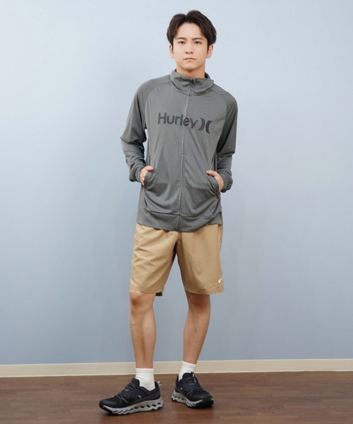 Hurley (ハーレー)の「Hurley/ハーレー 長袖ジップ UVケアラッシュガード MSRG251012(ラッシュガード・メンズ・チャコールグレー/ブラック/ホワイト・L/M/S)」の19枚目の写真