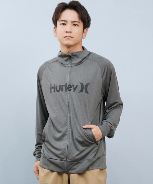 Hurley (ハーレー)の「Hurley/ハーレー 長袖ジップ UVケアラッシュガード MSRG251012(ラッシュガード・メンズ・チャコールグレー/ブラック/ホワイト・L/M/S)」の16枚目の写真