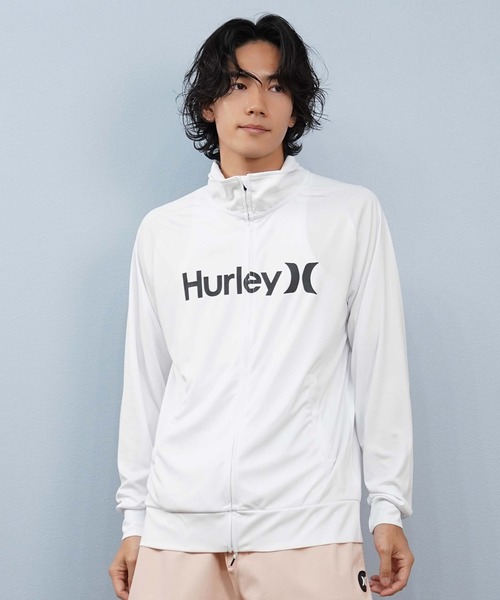Hurley (ハーレー)の「Hurley/ハーレー 長袖ジップ UVケアラッシュガード MSRG251012(ラッシュガード・メンズ・チャコールグレー/ブラック/ホワイト・L/M/S)」の4枚目の写真