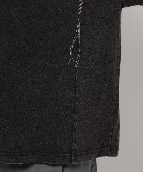 niko and...(ニコアンド)の「ウォッシュドステッチTシャツ(Tシャツ/カットソー・メンズ・オレンジ/ブラック/オフホワイト/ブルー・MEDIUM/LARGE)」の9枚目の写真