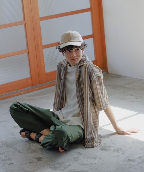 niko and...(ニコアンド)の「ウォッシュドステッチTシャツ(Tシャツ/カットソー・メンズ・オレンジ/ブラック/オフホワイト/ブルー・MEDIUM/LARGE)」の17枚目の写真