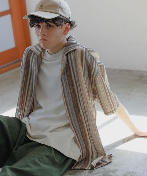 niko and...(ニコアンド)の「ウォッシュドステッチTシャツ(Tシャツ/カットソー・メンズ・オレンジ/ブラック/オフホワイト/ブルー・MEDIUM/LARGE)」の20枚目の写真