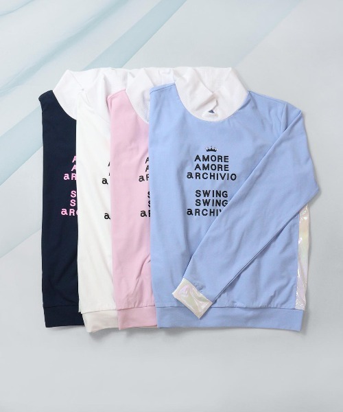 archivio(アルチビオ)の「<LADIES>UV速乾オーロラ切替プルオーバー(Tシャツ/カットソー・レディース・ピンク/ホワイト/ネイビー/ライトブルー・S/M/L)」の20枚目の写真