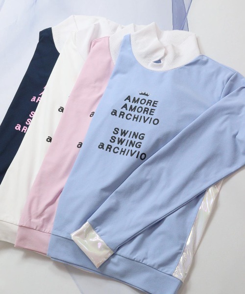 archivio(アルチビオ)の「<LADIES>UV速乾オーロラ切替プルオーバー(Tシャツ/カットソー・レディース・ピンク/ホワイト/ネイビー/ライトブルー・S/M/L)」の21枚目の写真