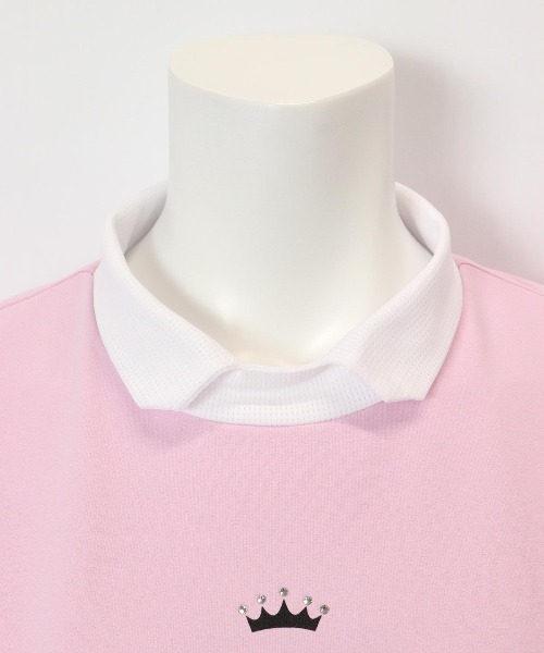 archivio(アルチビオ)の「<LADIES>UV速乾オーロラ切替プルオーバー(Tシャツ/カットソー・レディース・ピンク/ホワイト/ネイビー/ライトブルー・S/M/L)」の14枚目の写真