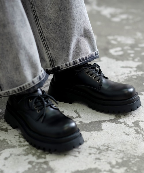 improves（インプローブス）の「厚底 PU ショートブーツ（ブーツ・メンズ・ブラック・41/43/39）」の10枚目の写真