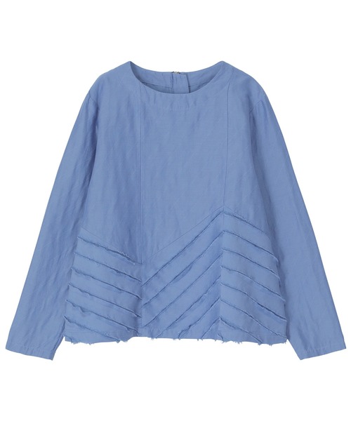 ZUCCa(ズッカ)の「バイアスカット / プルオーバー / (O)(シャツ/ブラウス・レディース・ネイビー/ホワイト/ライトブルー・M size)」の2枚目の写真