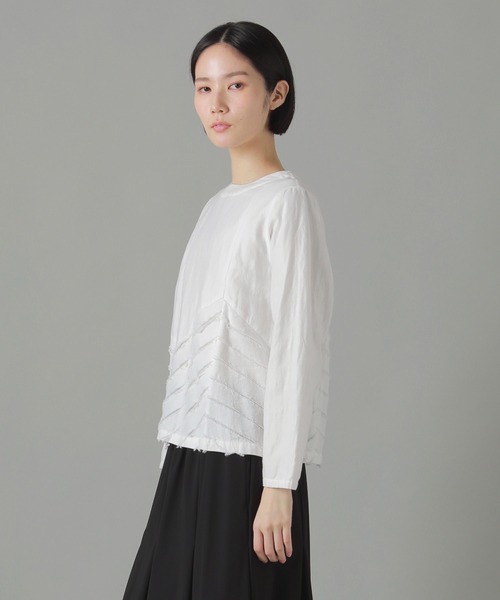 ZUCCa(ズッカ)の「バイアスカット / プルオーバー / (O)(シャツ/ブラウス・レディース・ネイビー/ホワイト/ライトブルー・M size)」の5枚目の写真