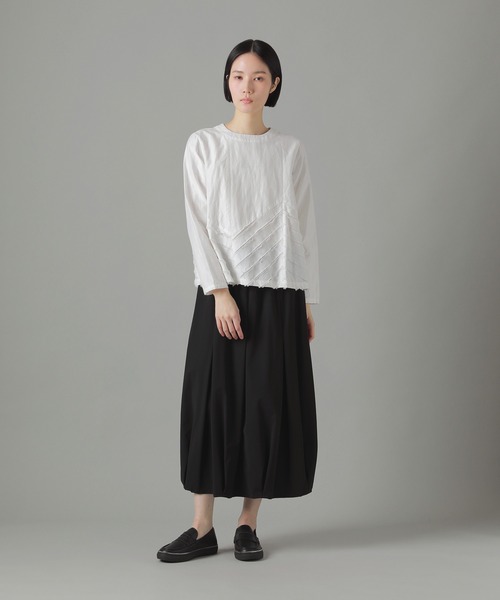 ZUCCa(ズッカ)の「バイアスカット / プルオーバー / (O)(シャツ/ブラウス・レディース・ネイビー/ホワイト/ライトブルー・M size)」の6枚目の写真