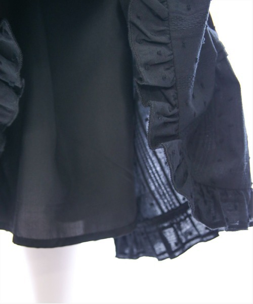 clear（クリア）の「【低身長サイズ有】ドットフリルロングスカート[夏 コットン レース]≪SS新作≫（スカート・レディース・ブラック/オフホワイト・F/XS）」の12枚目の写真