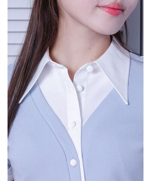 EATME（イートミー）の「シャツカラーレイヤードブラウス（シャツ/ブラウス・レディース・ブラック/ライトブルー/グレー・FREE）」の17枚目の写真