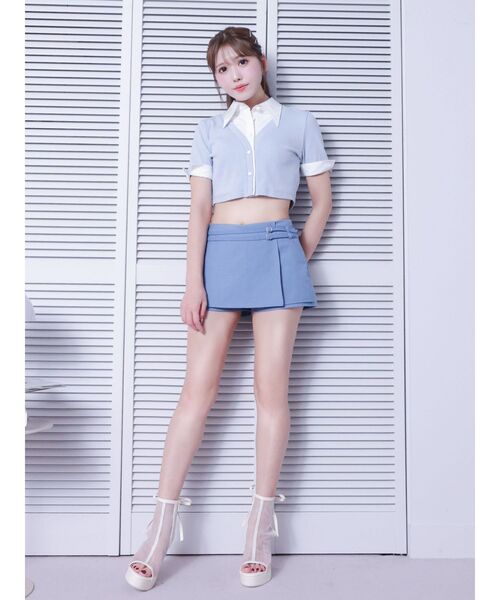 EATME（イートミー）の「シャツカラーレイヤードブラウス（シャツ/ブラウス・レディース・ブラック/ライトブルー/グレー・FREE）」の20枚目の写真