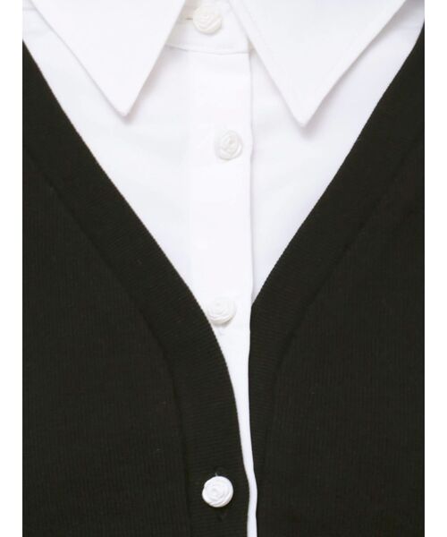 EATME（イートミー）の「シャツカラーレイヤードブラウス（シャツ/ブラウス・レディース・ブラック/ライトブルー/グレー・FREE）」の5枚目の写真