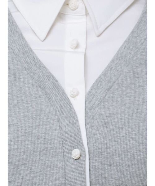 EATME（イートミー）の「シャツカラーレイヤードブラウス（シャツ/ブラウス・レディース・ブラック/ライトブルー/グレー・FREE）」の7枚目の写真