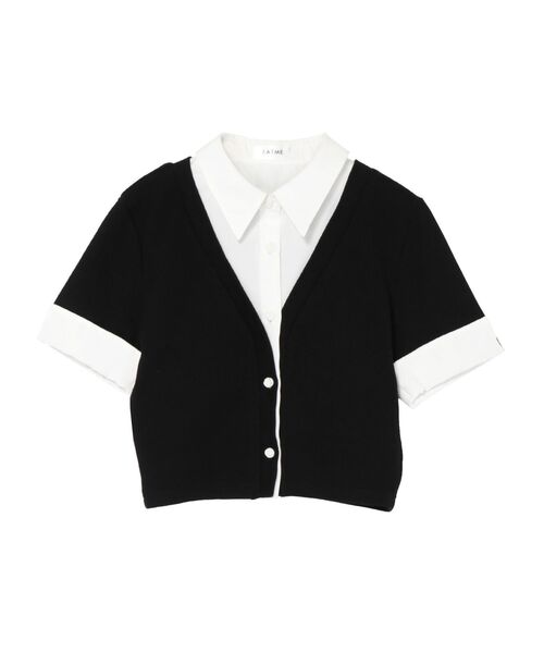 EATME（イートミー）の「シャツカラーレイヤードブラウス（シャツ/ブラウス・レディース・ブラック/ライトブルー/グレー・FREE）」の8枚目の写真