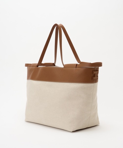 IACUCCI（イアクッチ）の「ソルジェンテ  CANVAS/CERVO（トートバッグ・レディース・キャメル/ブラック・FREE）」の7枚目の写真