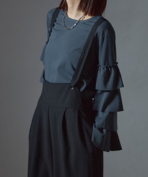 【ぴえろ】バッククロスサロペット URBAN RESEARCH DOORS｜コットンバッククロスサロペット